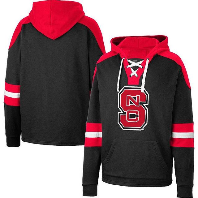 Mens Colosseum Black NC State Wolfpack Lace-Up 4.0 Pullover Hoodie Product Image