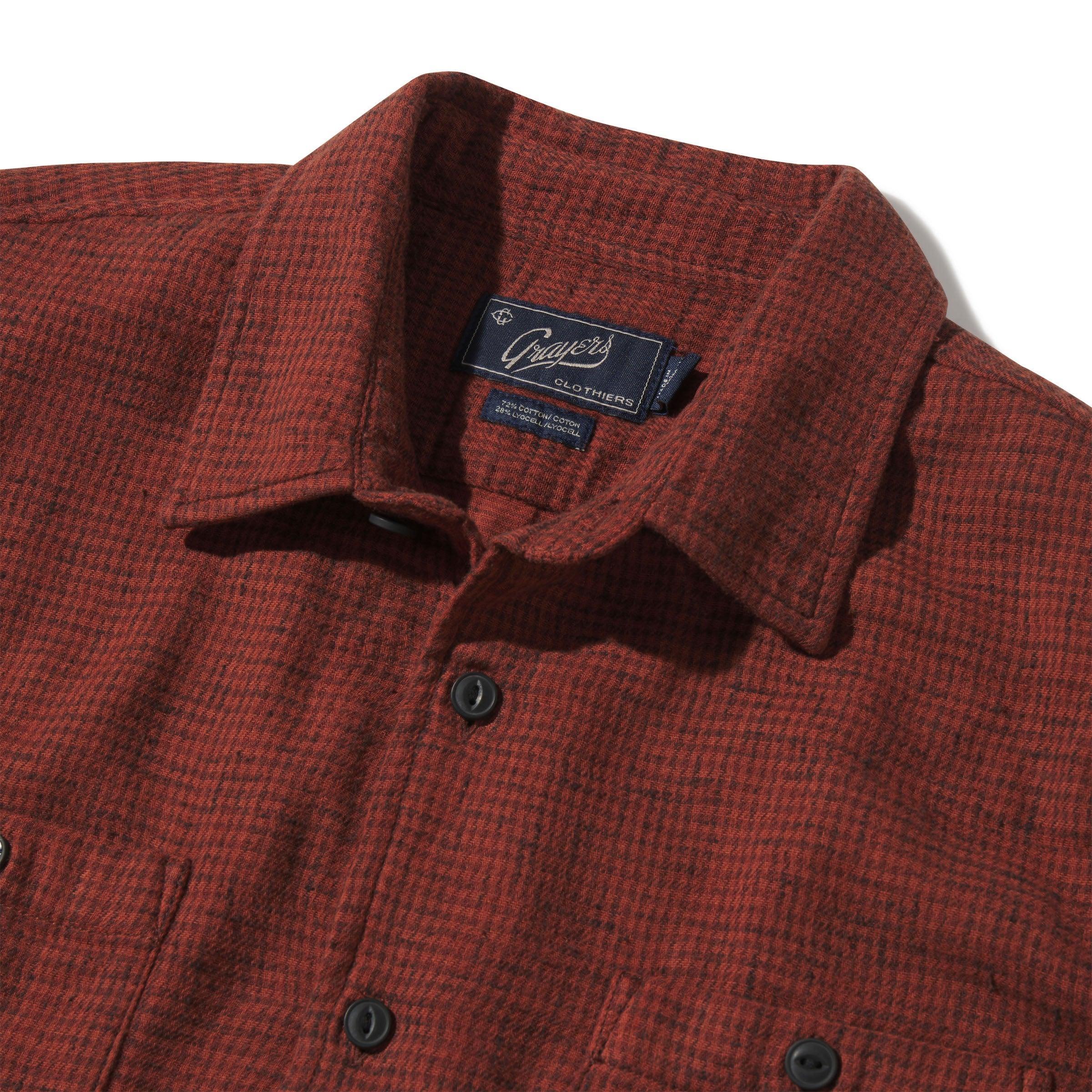 Houndstooth Double Cloth Workshirt - Arabian Spice Product Image