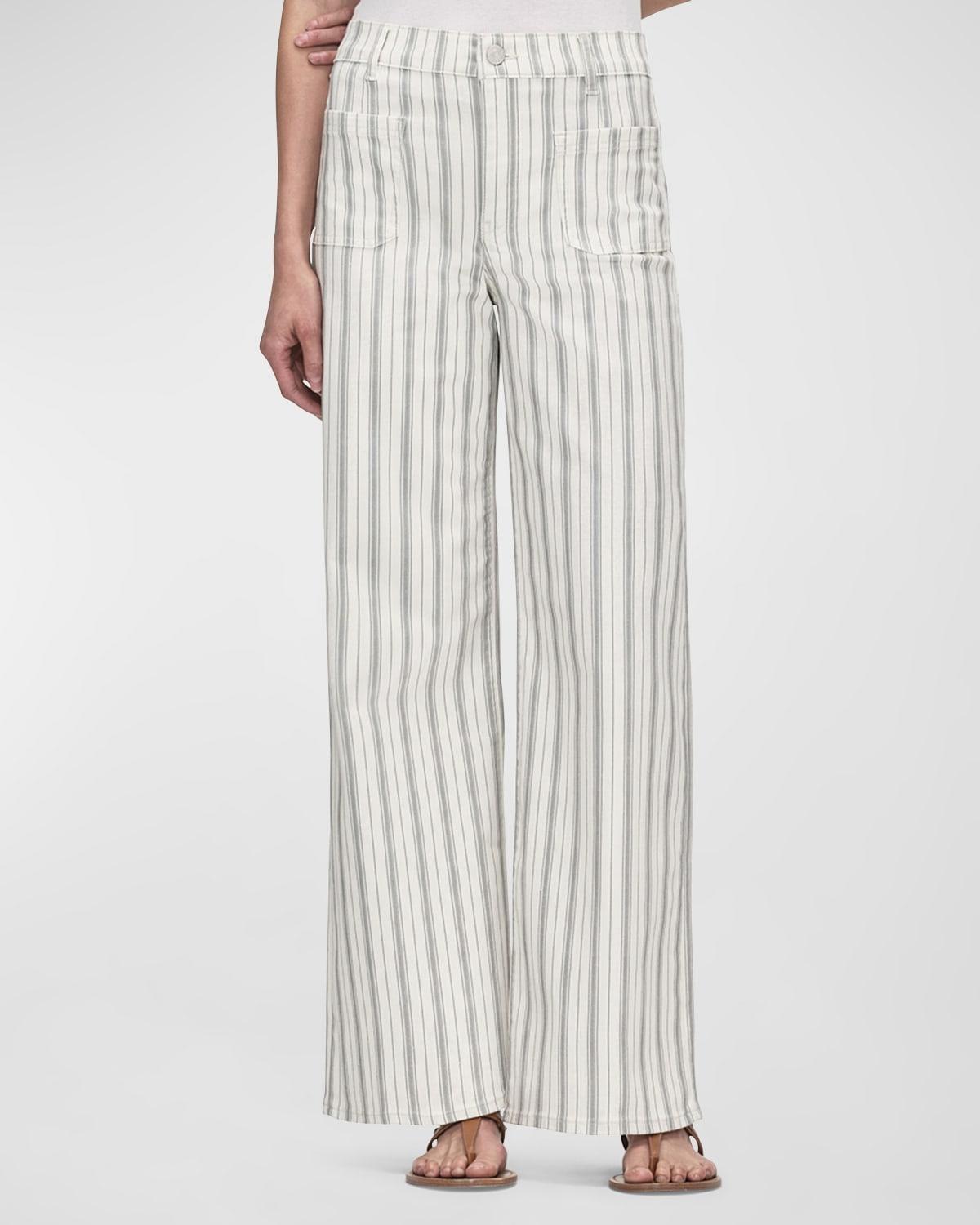 Womens Le Slim Palazzo Bardot Striped Pants Product Image