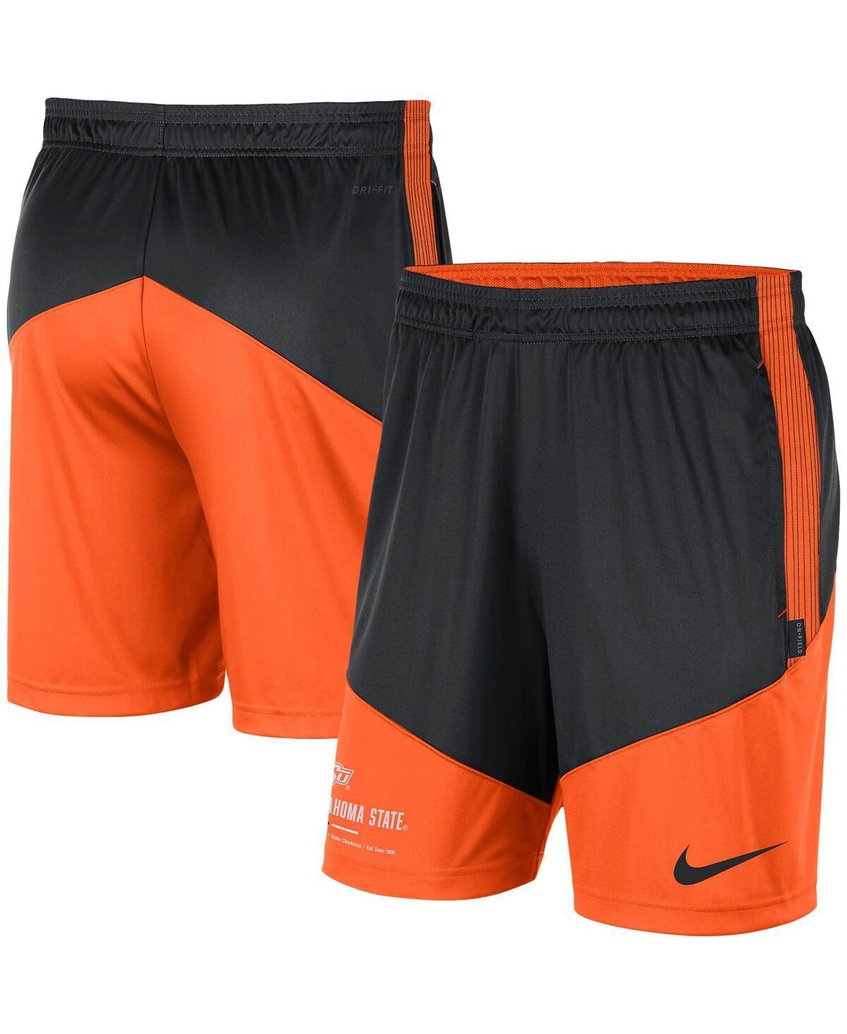 Mens Nike /Orange Oklahoma State Cowboys Team Performance Knit Shorts Product Image