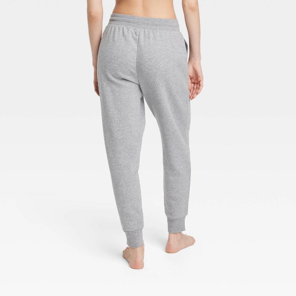 Womens Fleece Lounge Jogger Pants - Colsie Gray S Product Image