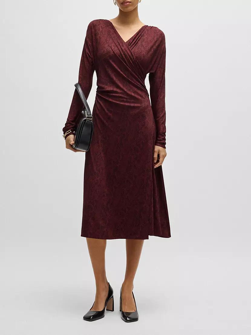 Wrap-Front Dress in Knitted Jersey Product Image