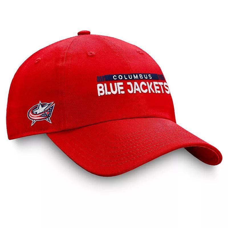 Mens Fanatics Red Columbus Blue Jackets Authentic Pro Rink Adjustable Hat Product Image