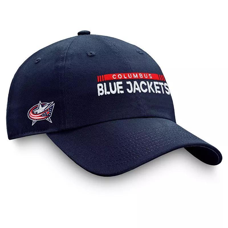 Mens Fanatics Branded Columbus Blue Jackets Authentic Pro Rink Adjustable Hat Product Image