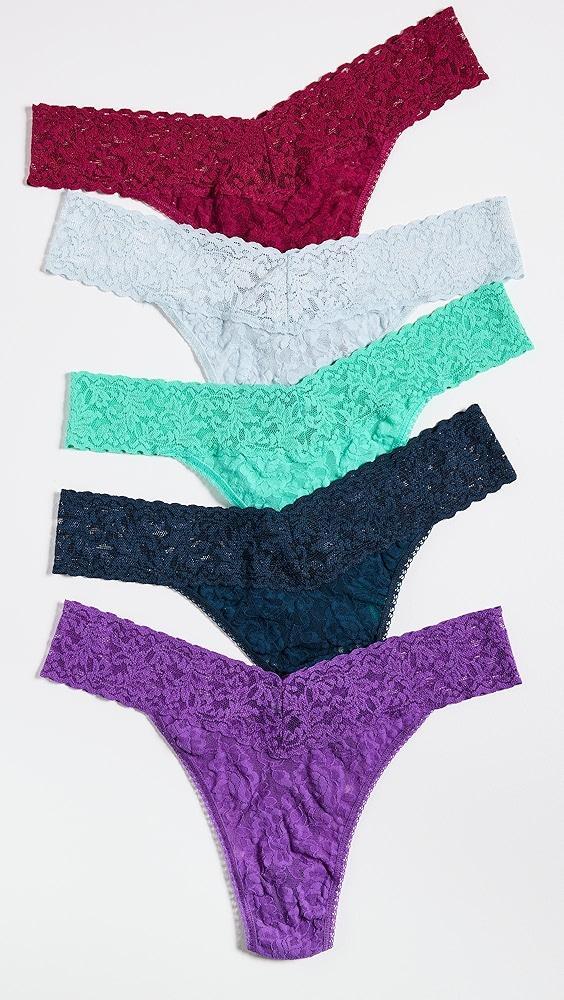 Hanky Panky Signature Lace Original Rise Thong 5 Pack | Shopbop Product Image