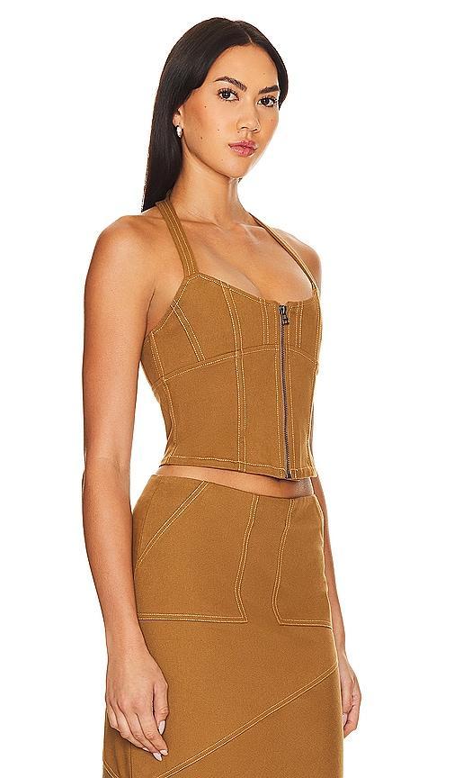 Lovers and Friends Cal Bustier in Brown. Product Image