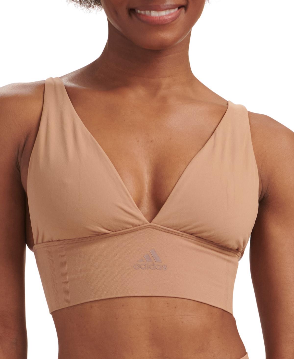 adidas Intimates Womens Longline Plunge Light Support Bra 4A7H69 Product Image