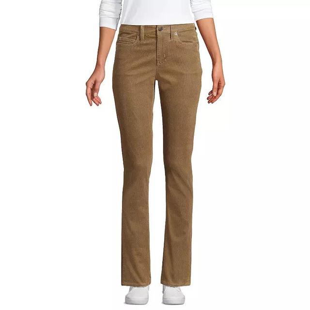 Womens Lands End Mid-Rise Straight Leg Corduroy Pants Product Image