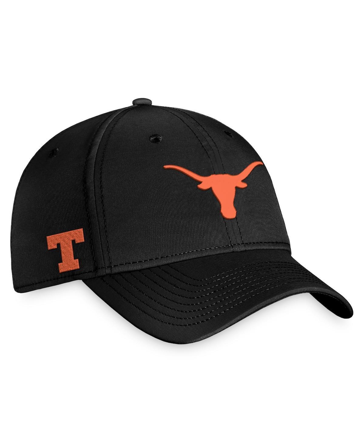 Mens Top of the World Black Texas Longhorns Reflex Logo Flex Hat Product Image