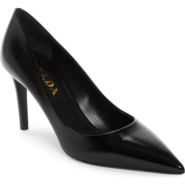 Saffiano Leather Pump In Black Product Image