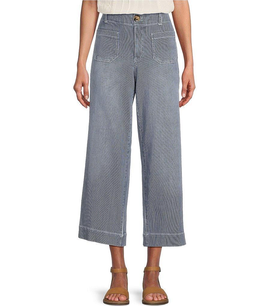 Nurture by Westbound Wide Leg Patch Pocket Crop Jeans Product Image