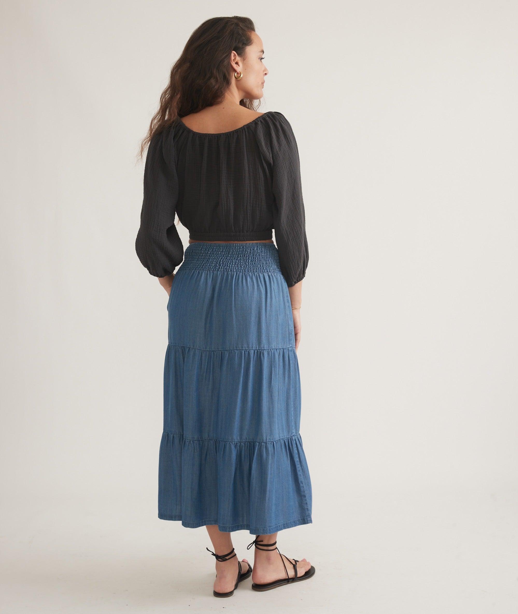 Corinne Chambray Maxi Skirt Product Image