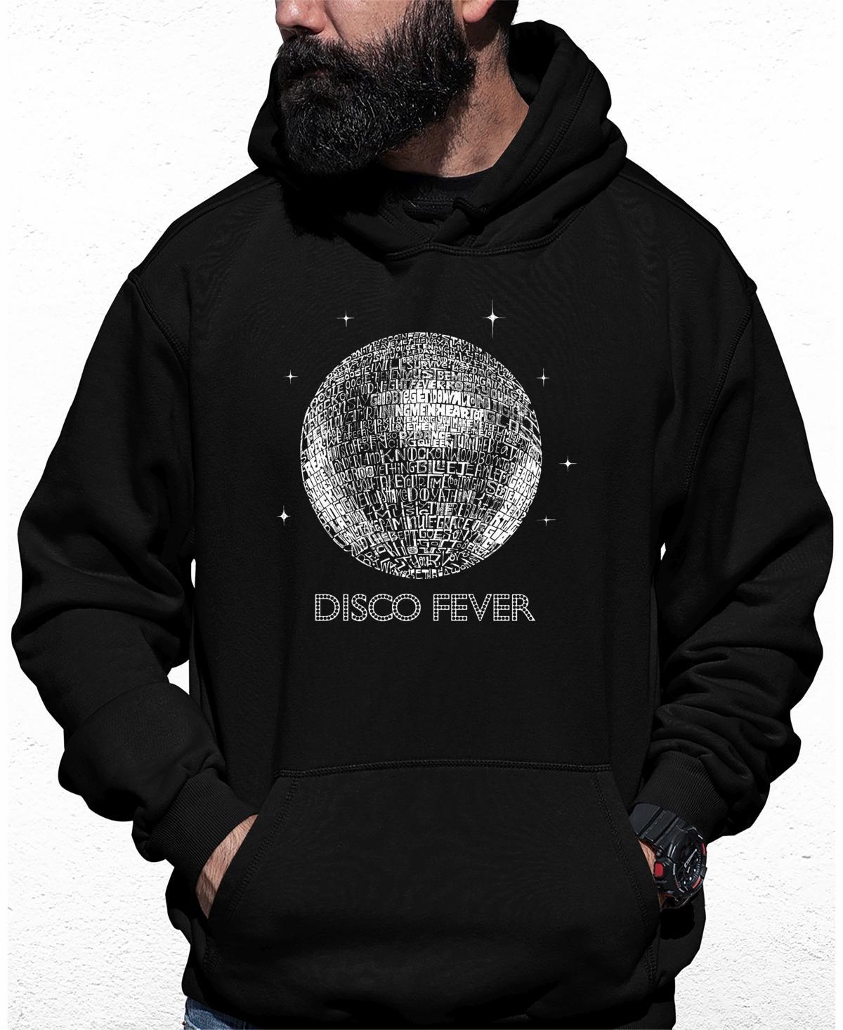 Mens Disco Ball Word Art Hooded Sweatshirt Product Image