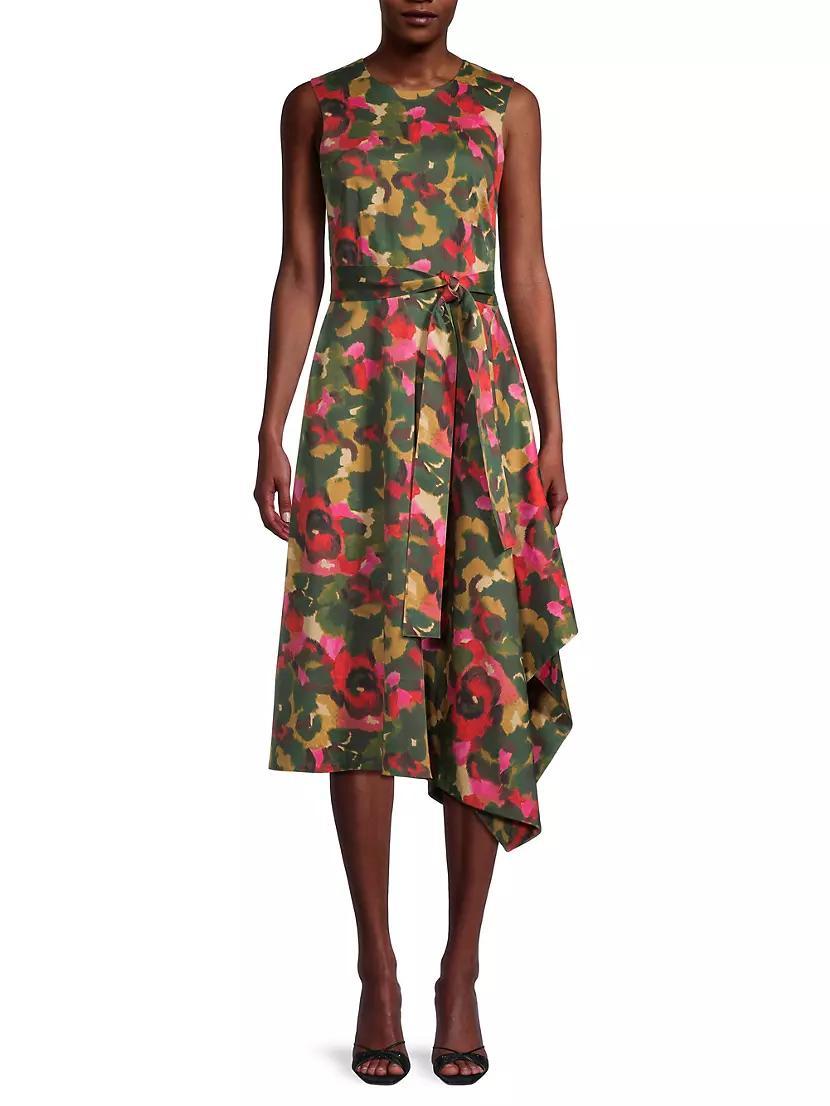 Floral Asymmetrical Midi-Dress Product Image