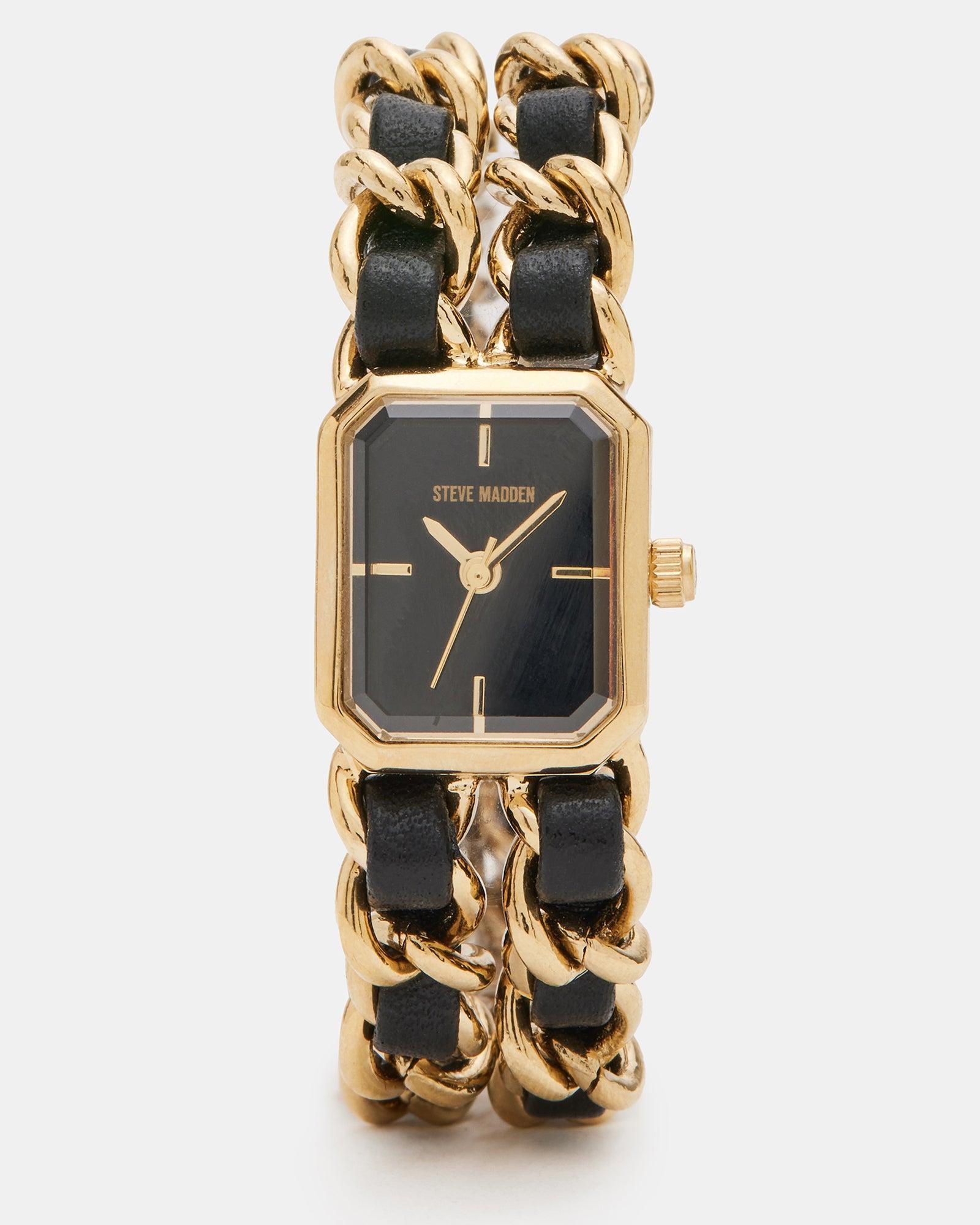 WOVEN CHAIN WATCH BLACK Female Product Image