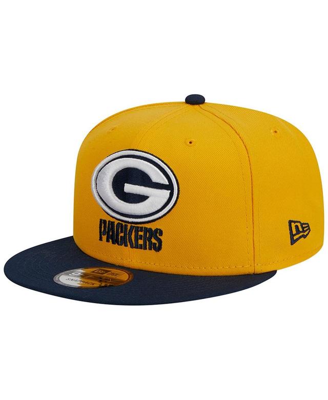 Mens New Era Gold Green Bay Packers 2-Tone Color Pack 9FIFTY Snapback Hat - Gold Product Image