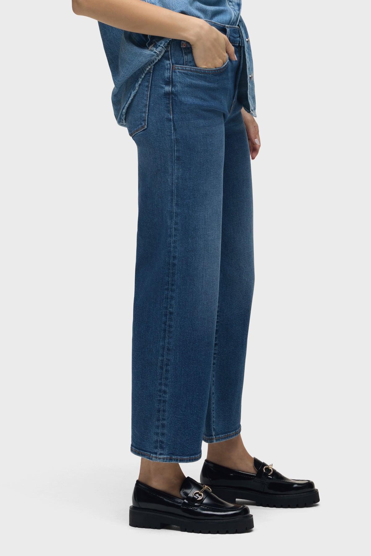 Rosalie High-Rise Wide Leg Ankle Jean Female Product Image