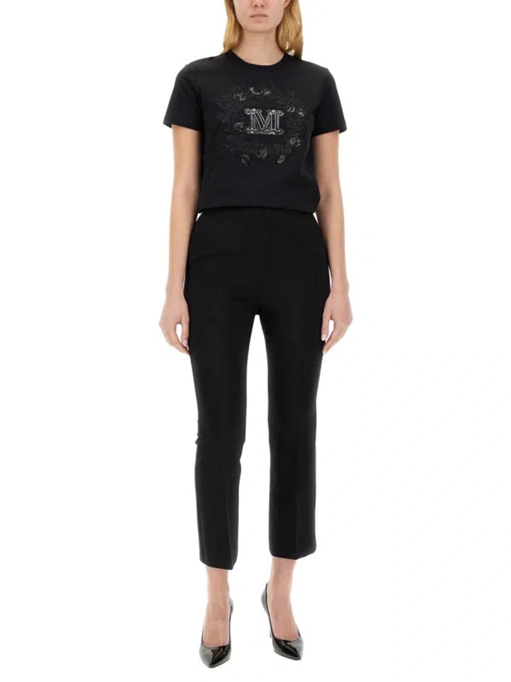 MAX MARA High Waist Regular Fit Pants In Black Product Image