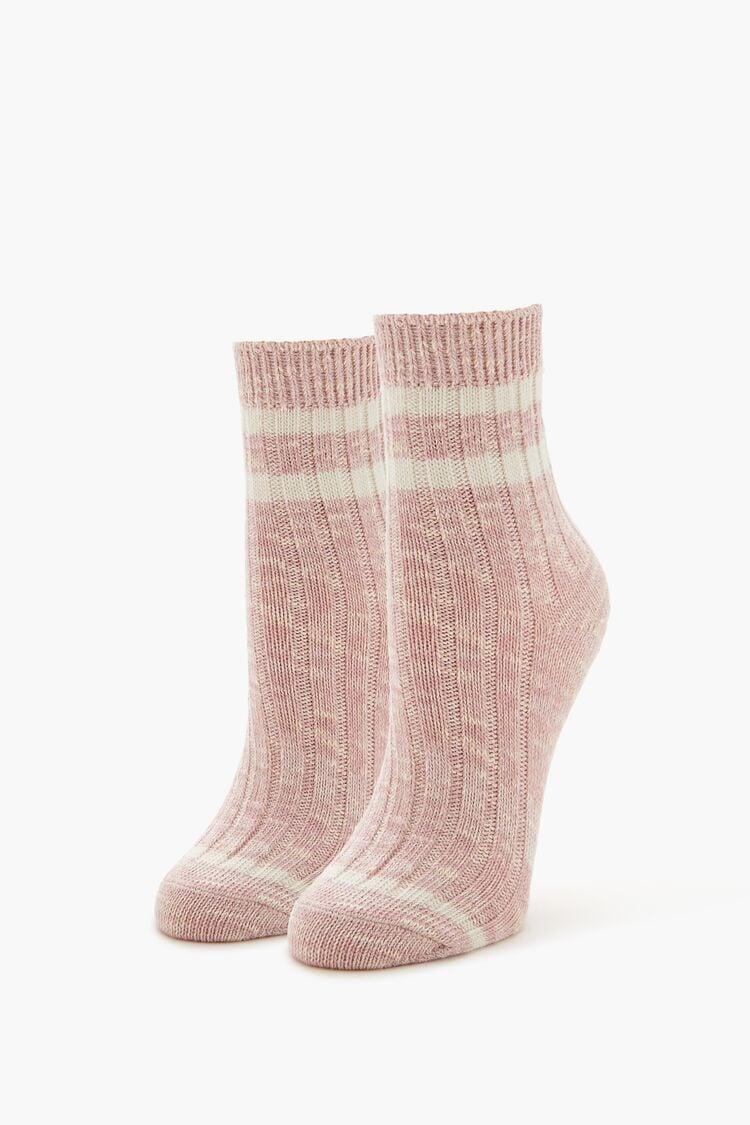 Varsity-Striped Crew Socks | Forever 21 Product Image