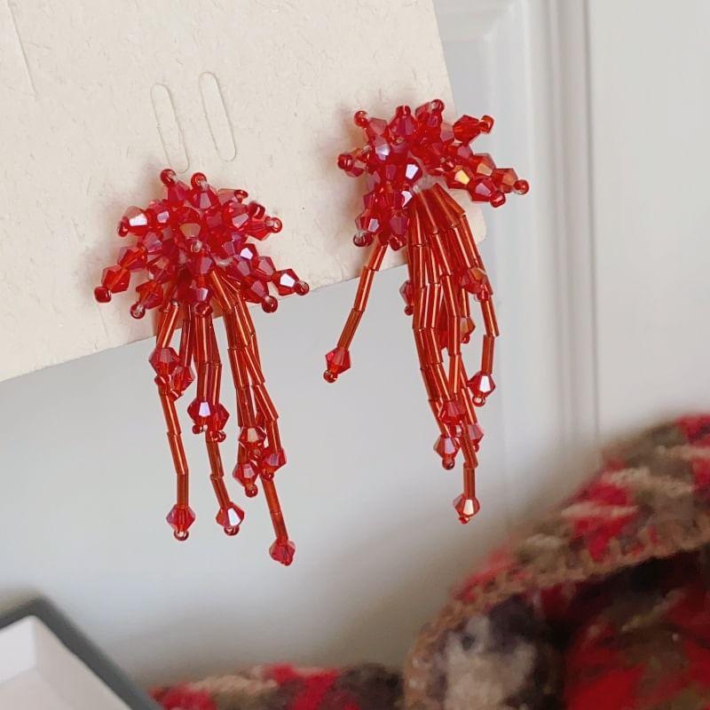 Beaded Fringe Drop Earring Product Image