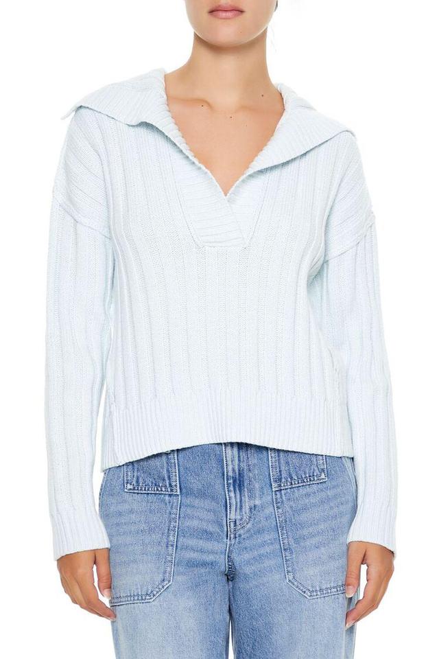 Ribbed Knit Foldover Sweater | Forever 21 Product Image