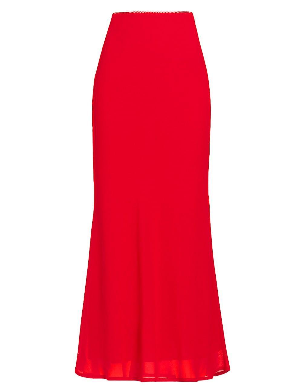 Womens Layla Bias-Cut Midi-Skirt Product Image