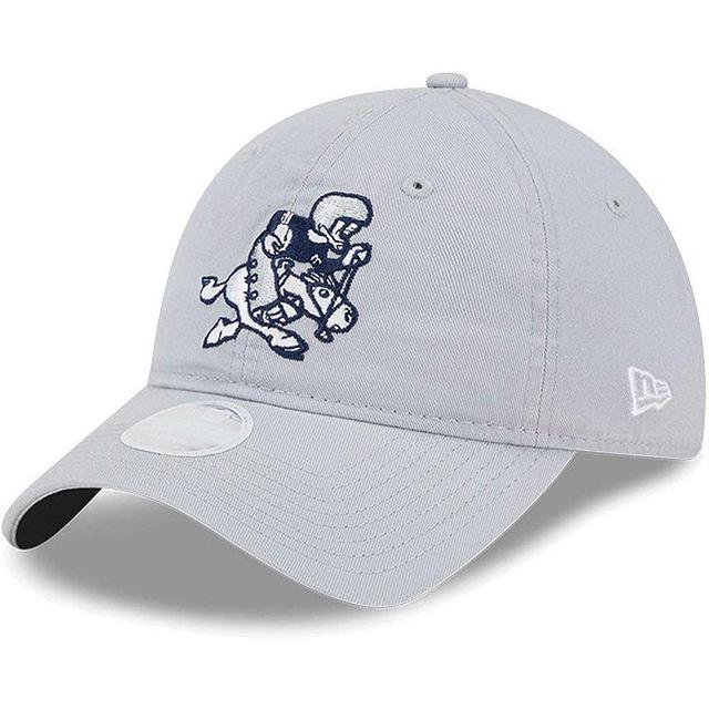 Womens New Era Gray Dallas Cowboys Throwback Main Core Classic 2.0 9TWENTY Adjustable Hat Product Image