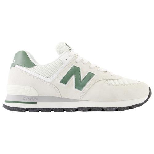 New Balance Mens 574 Rugged - Shoes White/Green Product Image