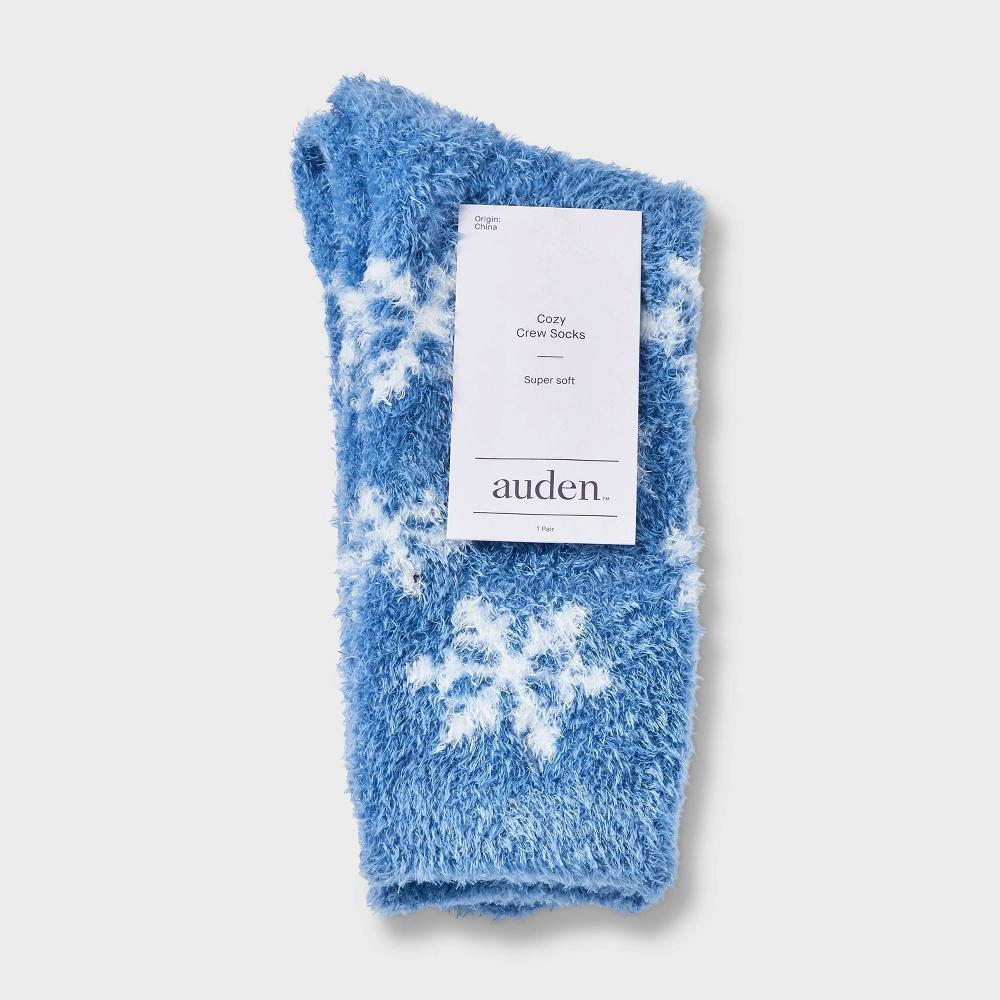 Womens Snowflake Cozy Crew Socks - Auden 4-10 Product Image