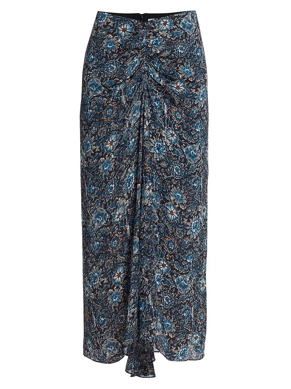 Womens Limani Floral Gathered Midi-Skirt Product Image