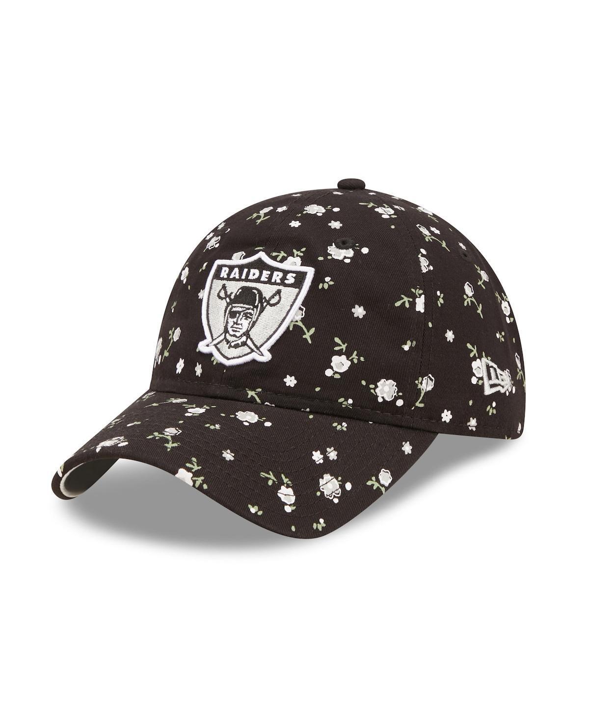 Womens New Era Black Las Vegas Raiders Floral 9Twenty Adjustable Hat Product Image