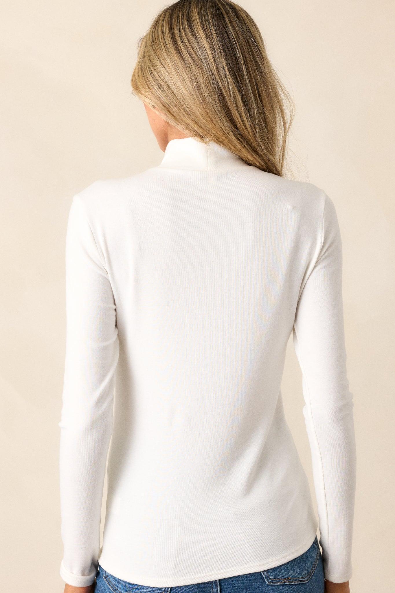 Times To Remember Ivory Turtle Neck Long Sleeve Top Product Image