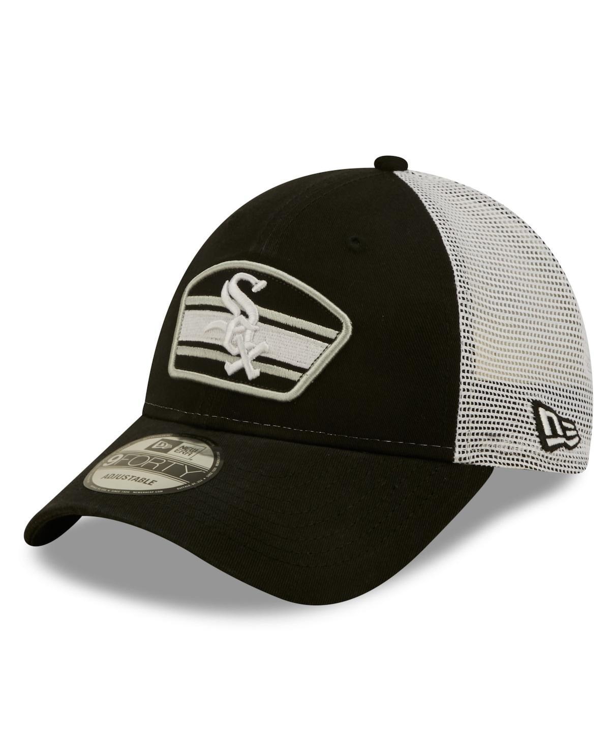 Mens New Era /White Chicago White Sox Logo Patch 9FORTY Trucker Snapback Hat Product Image