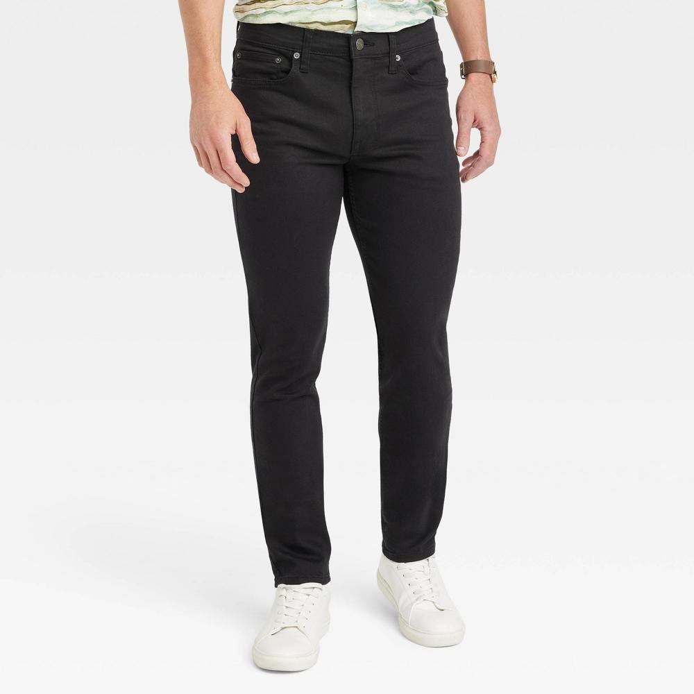 Mens Skinny Fit Jeans - Goodfellow & Co Black 38x32 Product Image