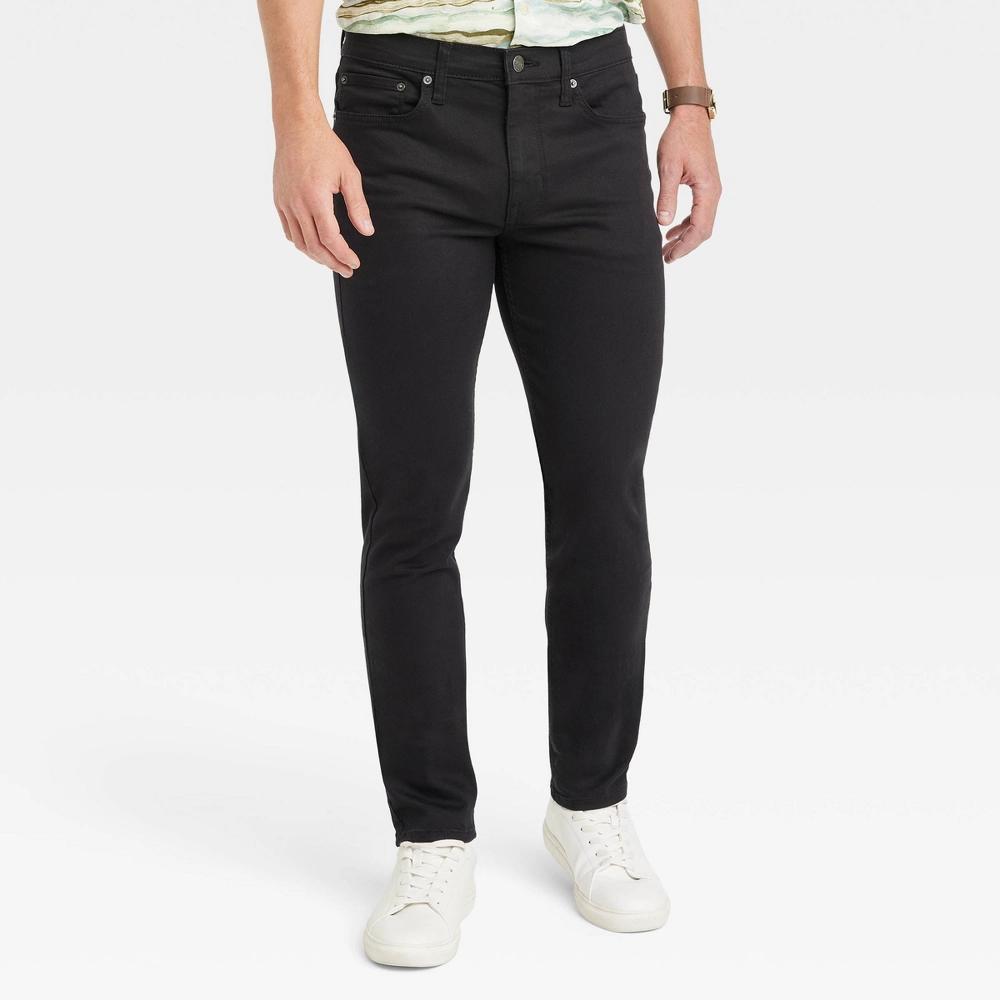 Men's Skinny Fit Jeans - Goodfellow & Co™ Black 33x32 Product Image