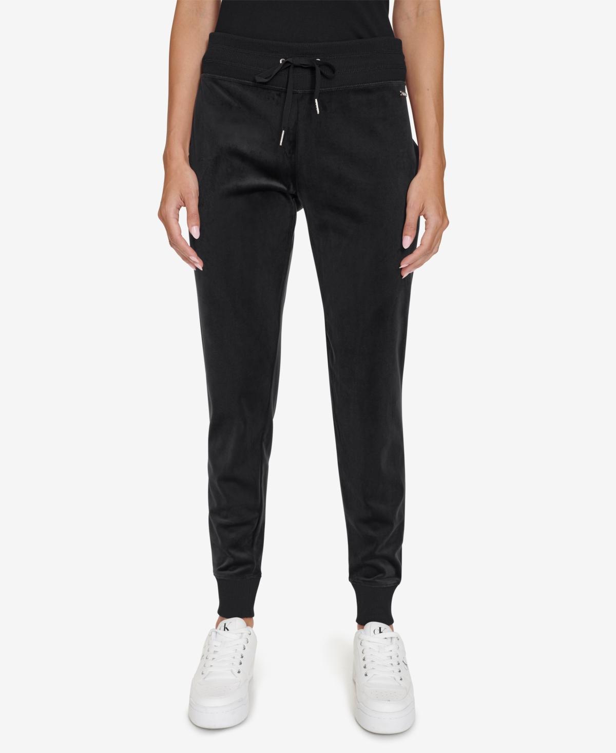 Calvin Klein Womens Velour Jogger Pants Product Image