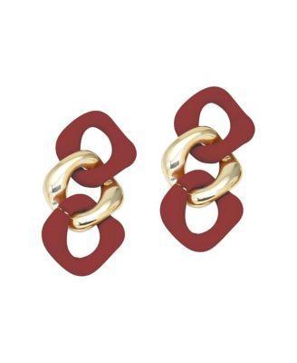 Sohi Womens Chainlink Drop Earrings Product Image