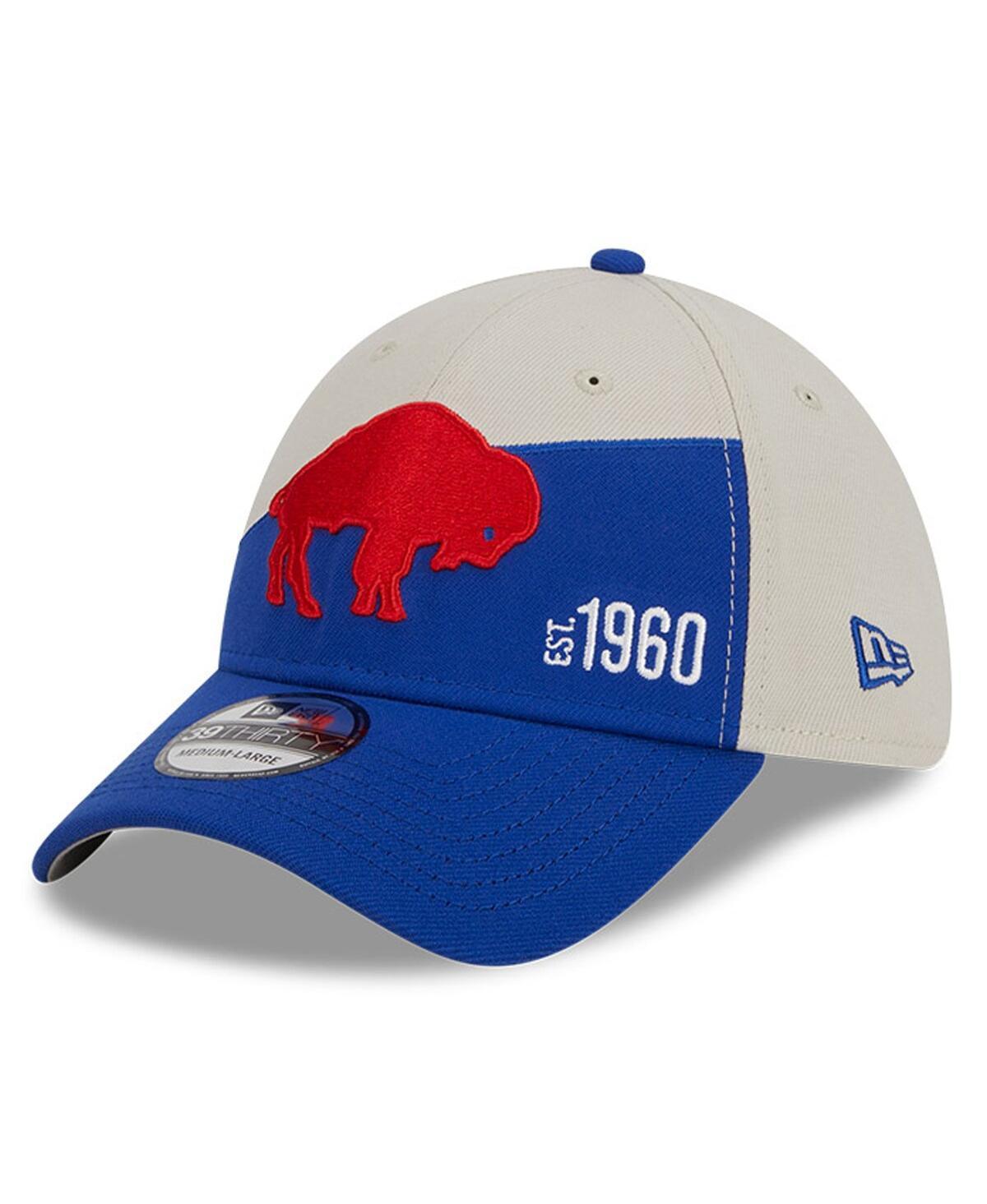 Mens New Era Cream/Royal Buffalo Bills 2023 Sideline Historic 39THIRTY Flex Hat Product Image