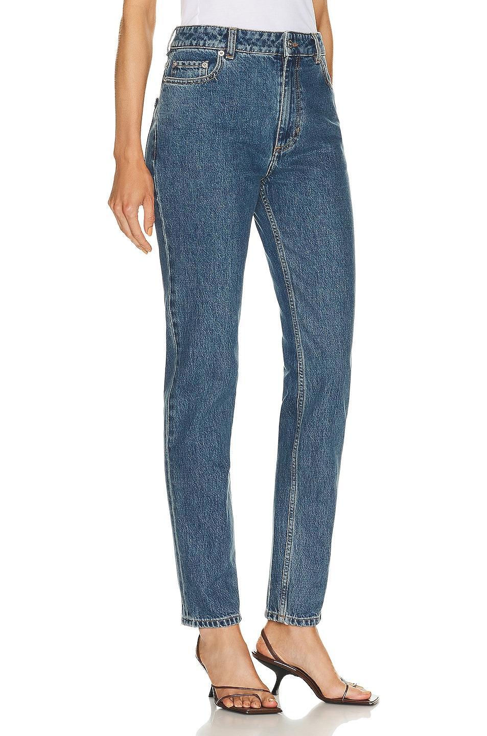 Burberry Balin Skinny Jean in Classic Blue - Blue. Size 24 (also in ). Product Image