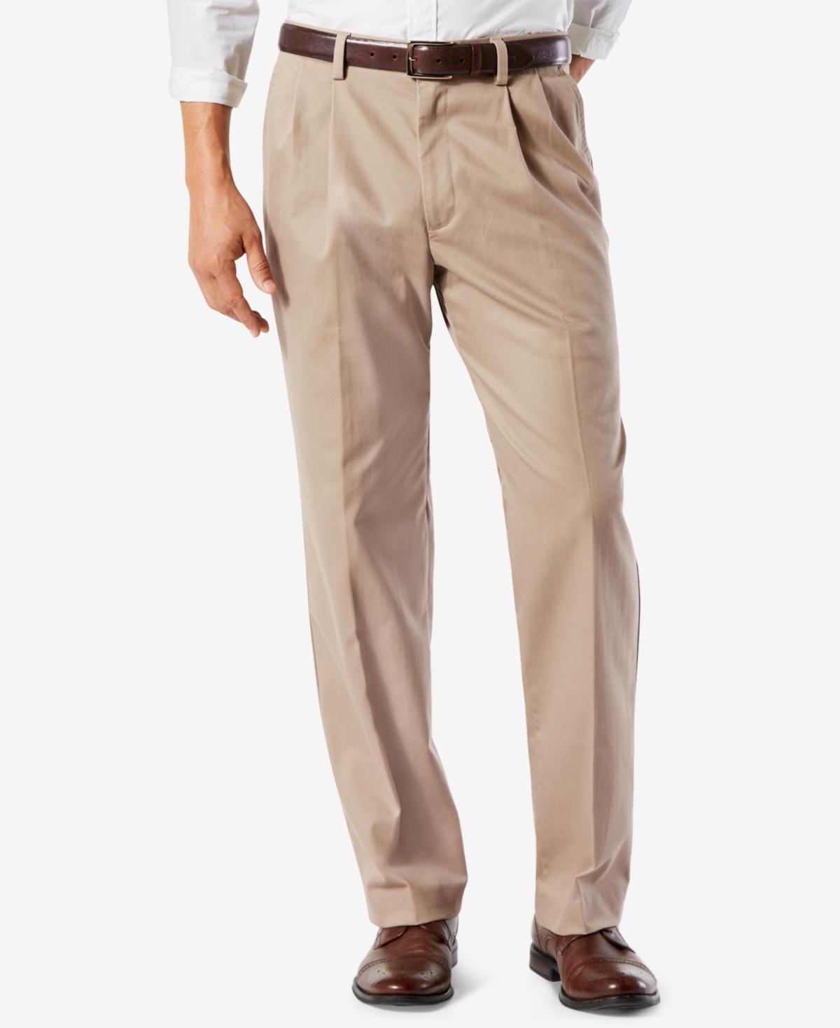 Big & Tall Dockers Stretch Easy Khaki Classic-Fit Pleated Pants, Mens Black Product Image