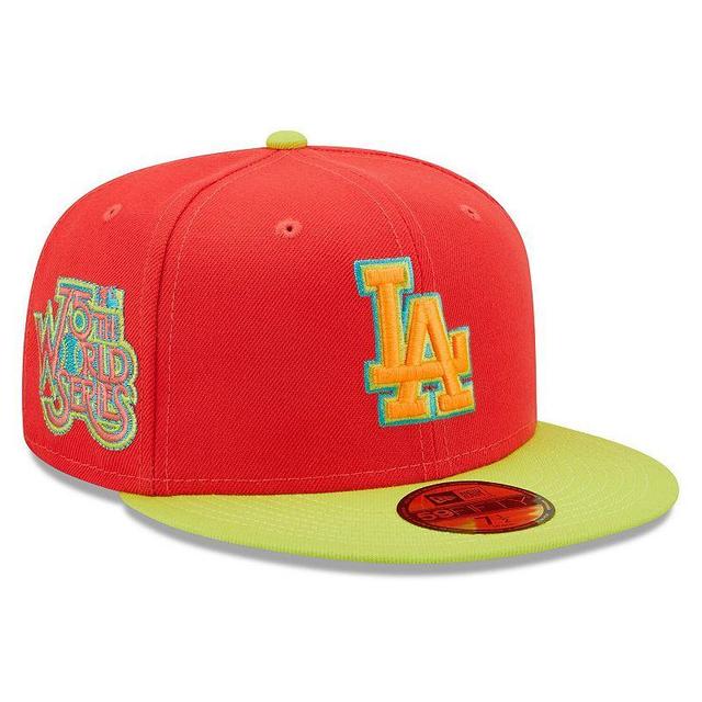 Mens New Era /Neon Green Los Angeles Dodgers 1978 World Series Lava Highlighter Combo 59FIFTY Fitted Hat Product Image