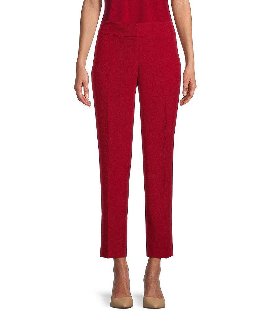 Kasper Stretch Crepe Slim Ankle Flat Front Pants Product Image