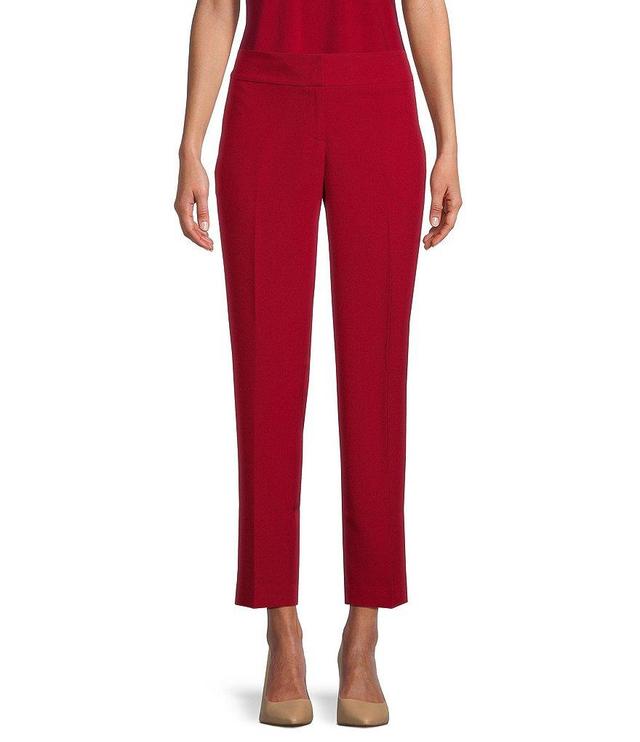 Kasper Stretch Crepe Slim Ankle Flat Front Pants Product Image