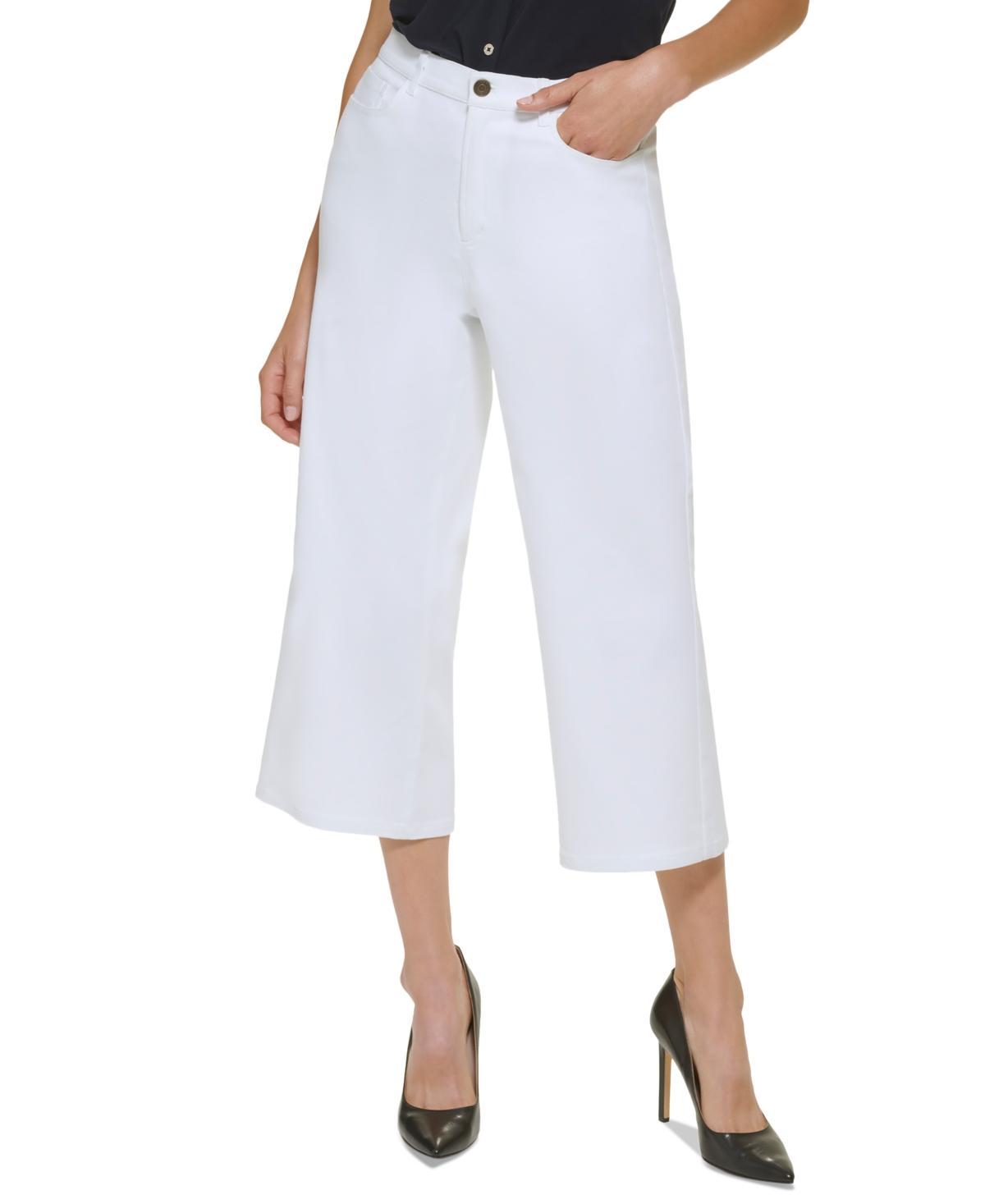 Tommy Hilfiger Womens Mid-Rise Wide-Leg Capri Pants product image