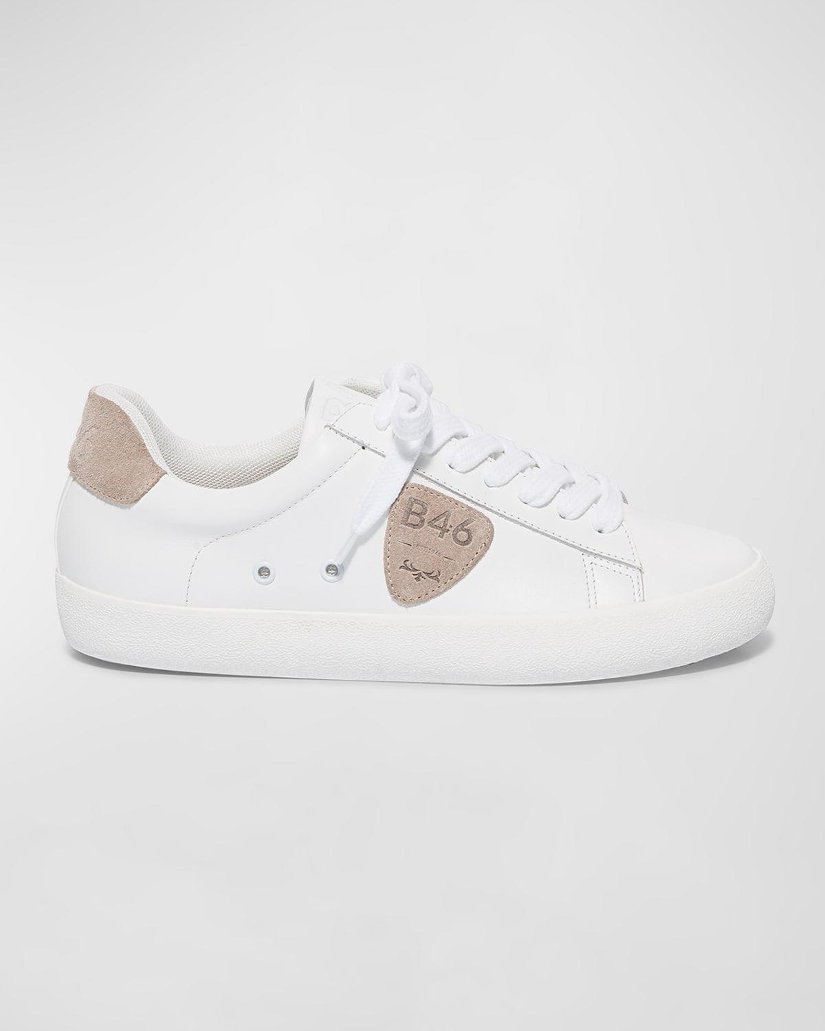 Womens Tatum Leather Logo Sneakers Product Image