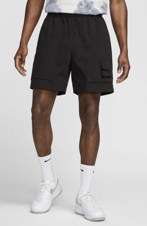 Life Drawstring Cargo Camp Shorts In Black/black Product Image