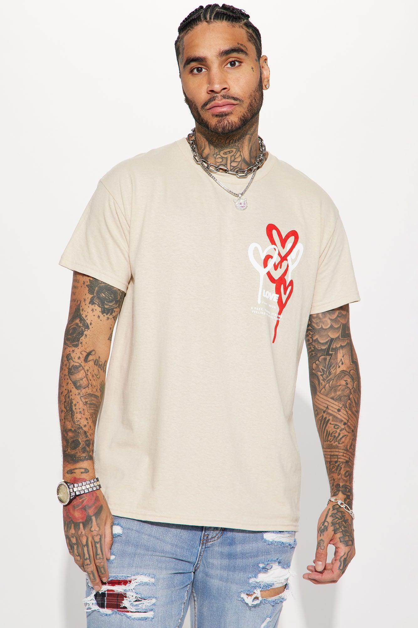 Love Drip Short Sleeve Tee - Taupe product image