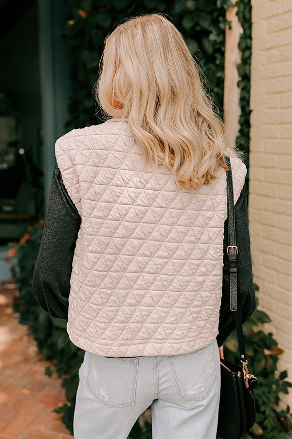 Cedar Creek Quilted Vest in Cream Product Image