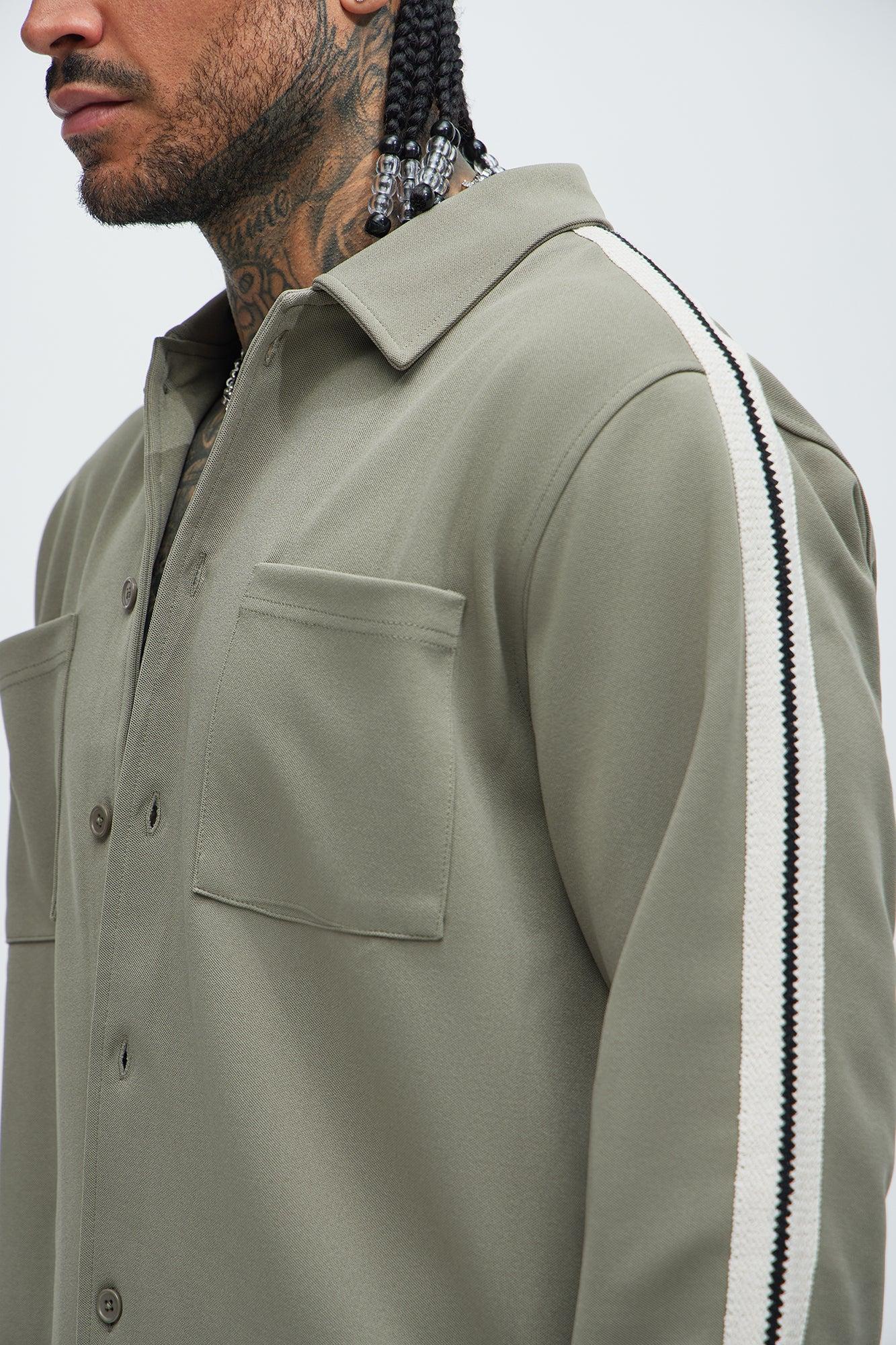 Dennis Pocket Knit Shirt - Olive Product Image