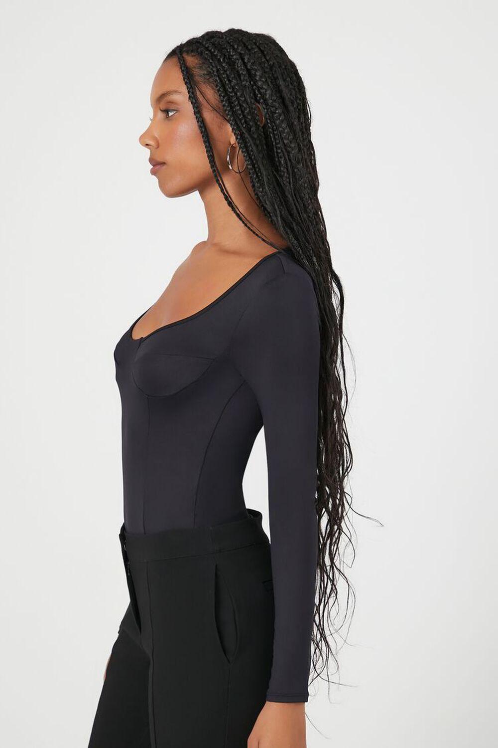 Bustier Long-Sleeve Bodysuit | Forever 21 Product Image